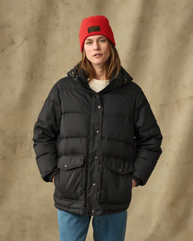 Women's Heritage Cotton Down Parka - Black made by Filson