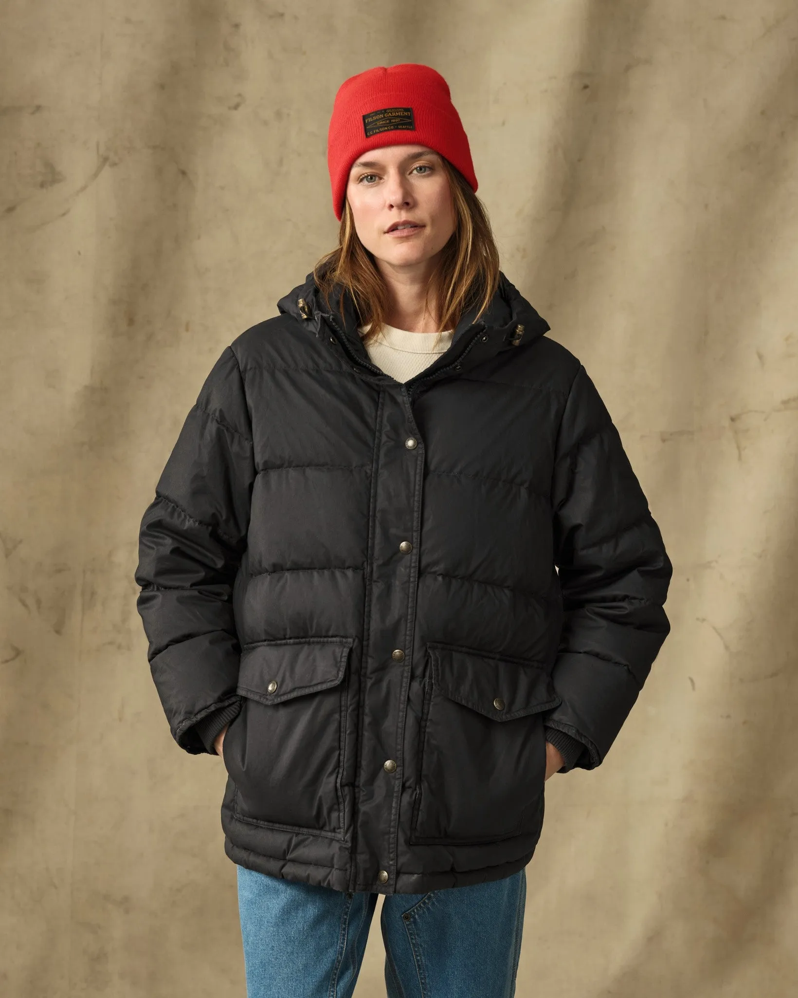 Women's Heritage Cotton Down Parka - Black sold by Filson