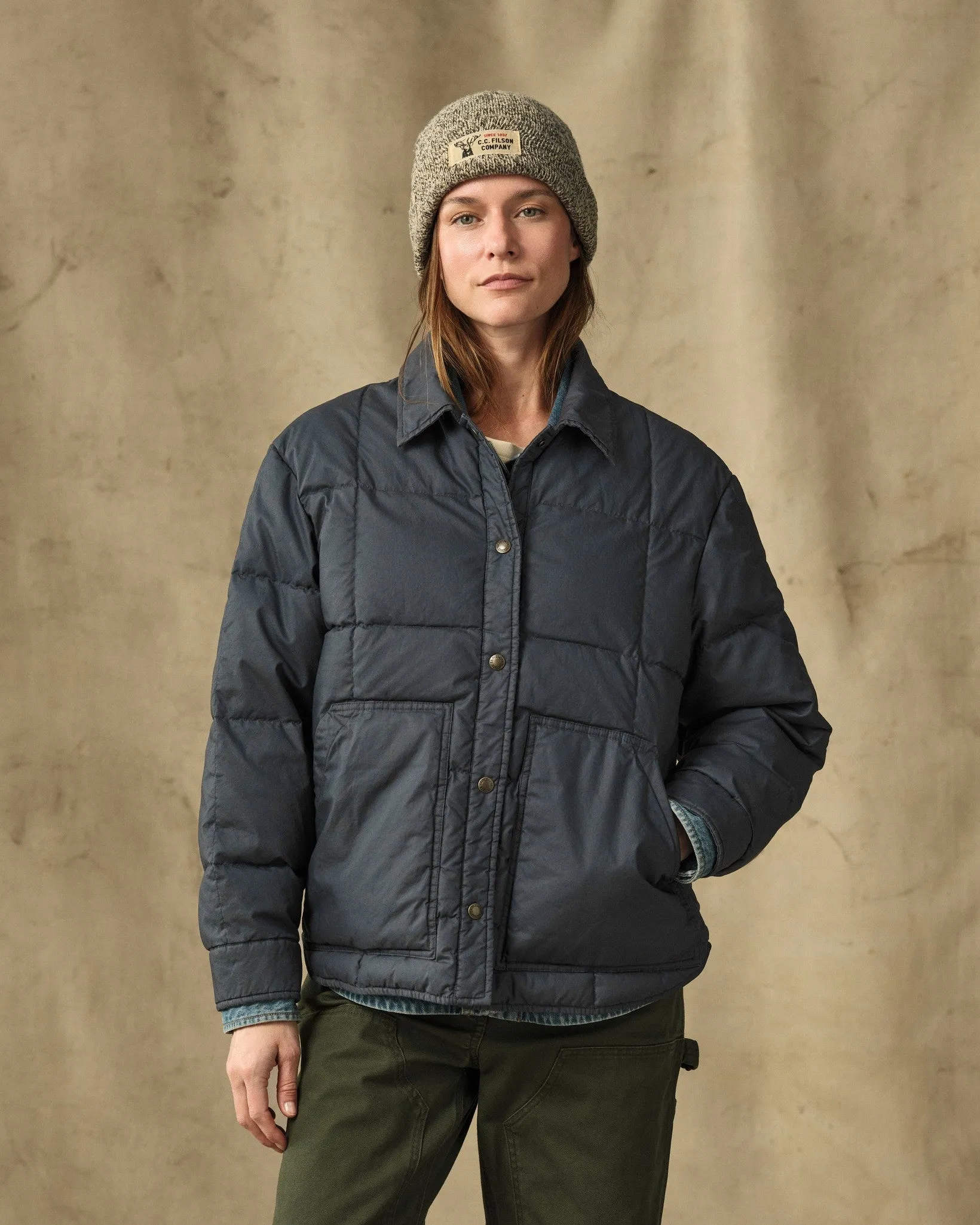 Women's Heritage Cotton Down Jacket - Bluefin sold by Filson