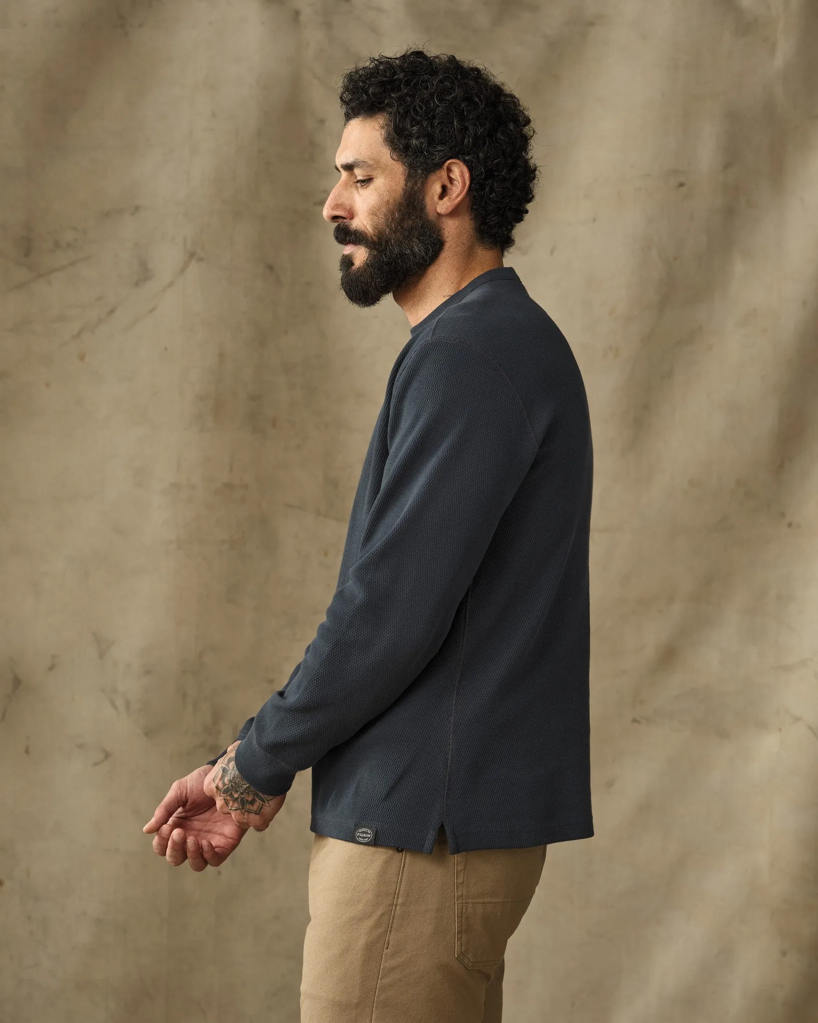 Waffle Knit Thermal Crewneck - Blue Mussel sold by Filson product image thumbnail 3