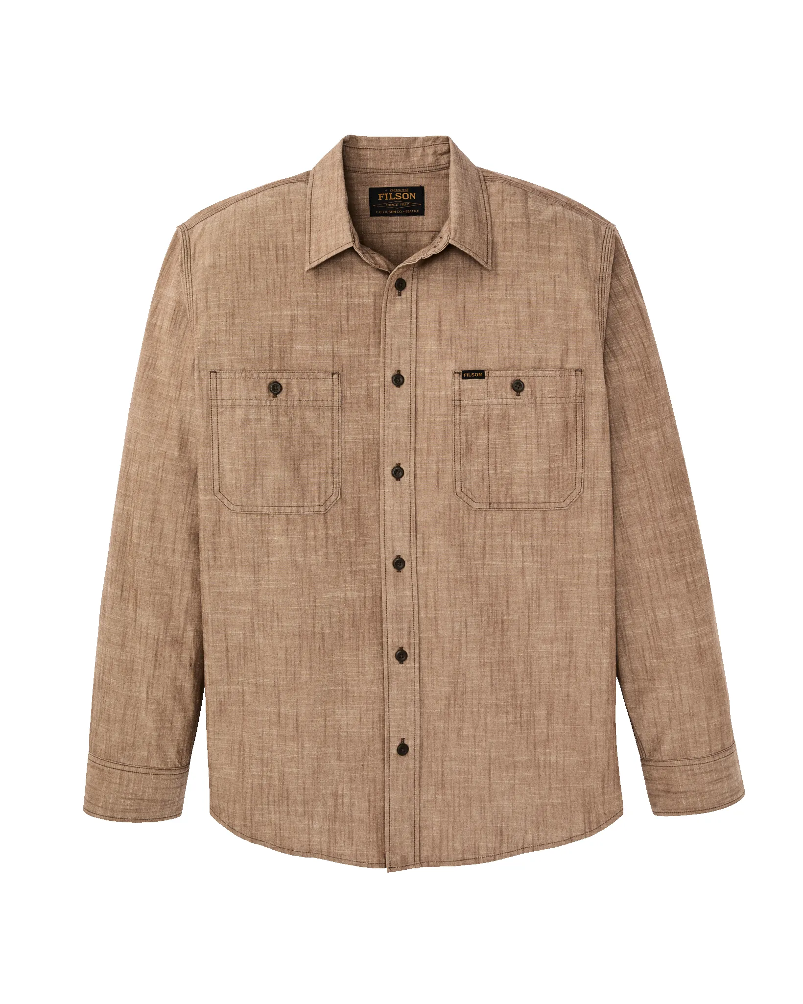 Chambray CPO Shirt - Dark Tan sold by Filson product image thumbnail 4