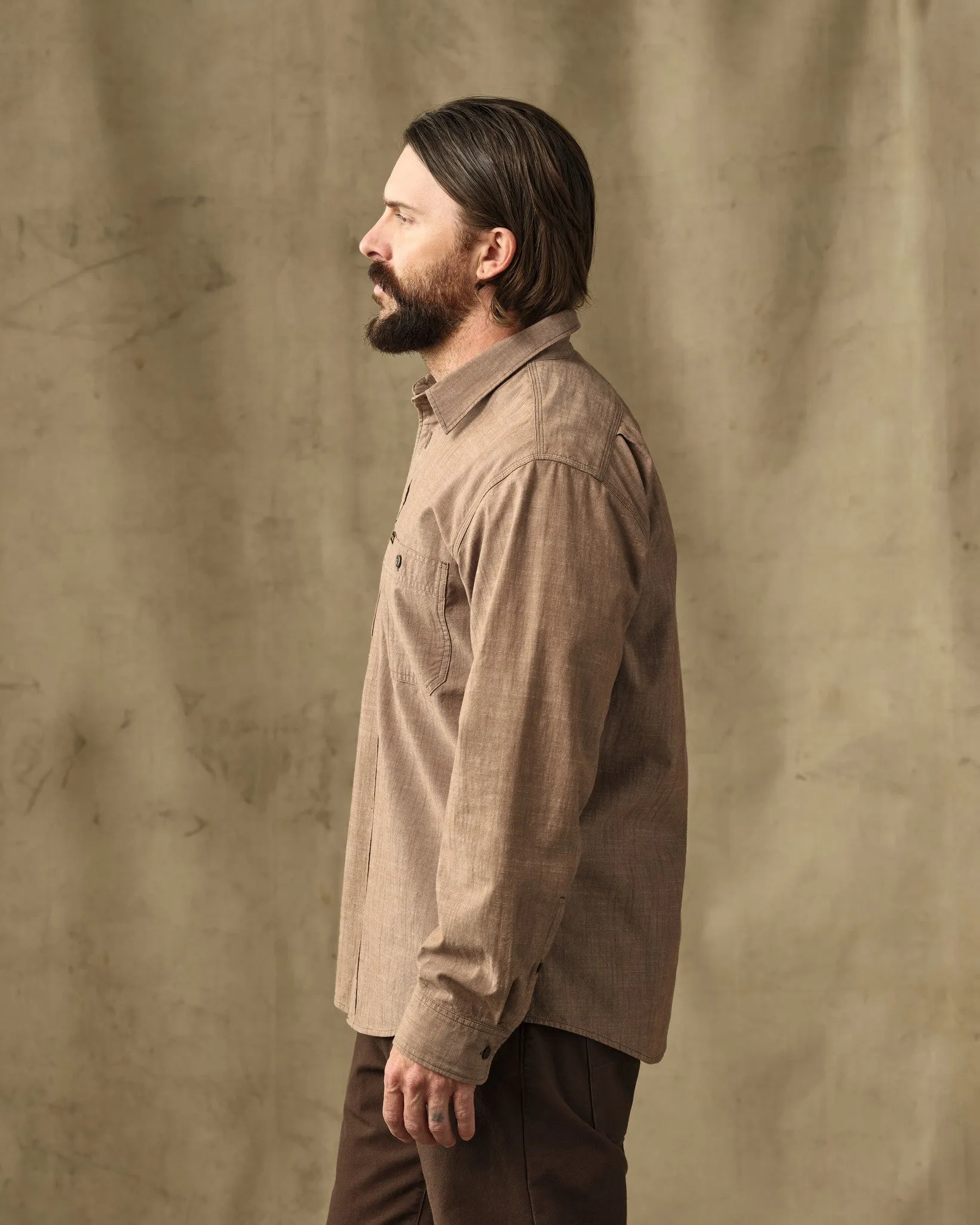 Chambray CPO Shirt - Dark Tan sold by Filson product image thumbnail 3