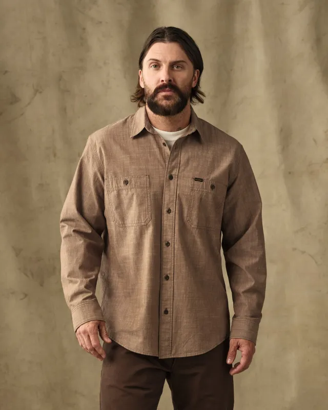 Chambray CPO Shirt - Dark Tan made by Filson