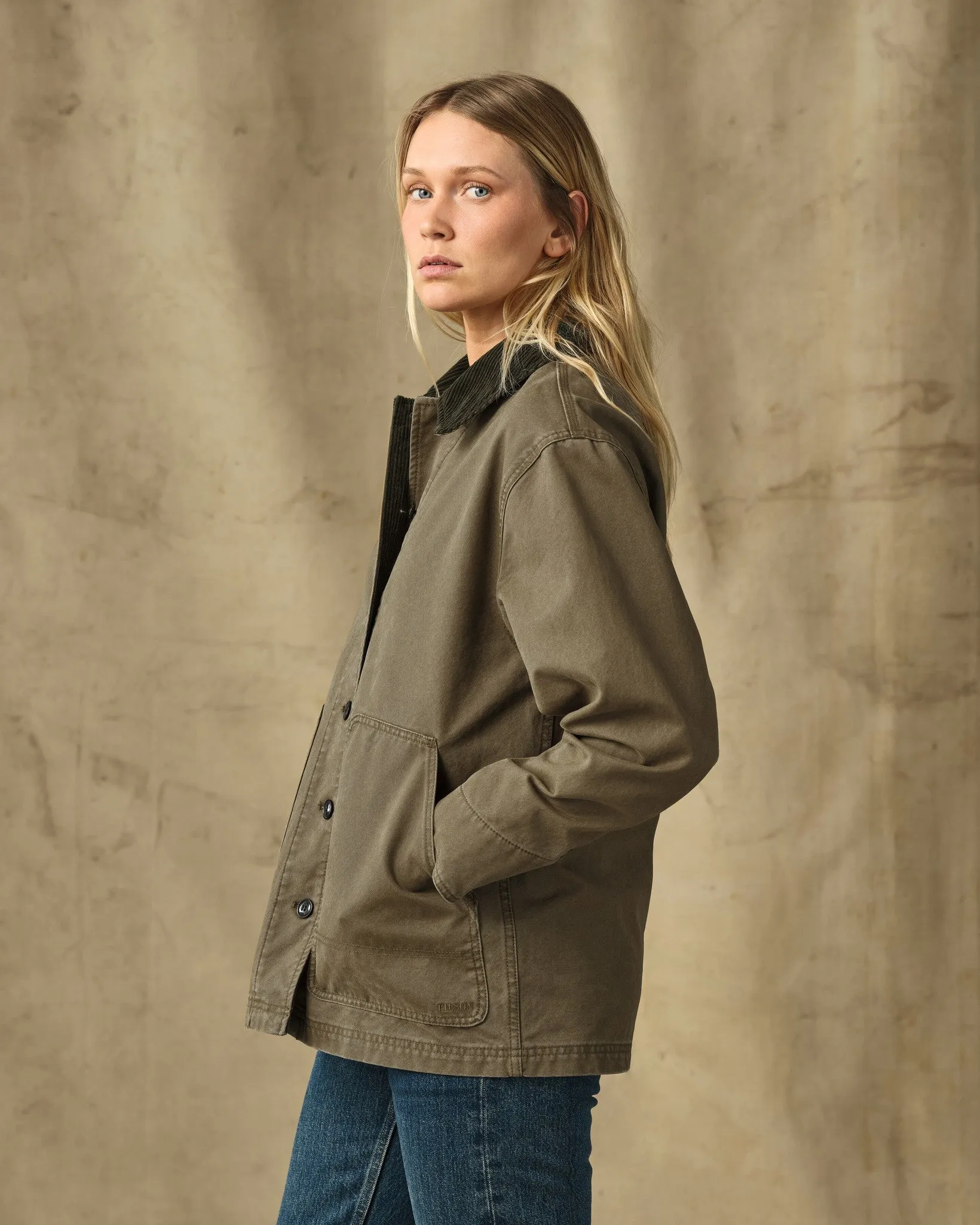 Women's Canvas Barn Coat - Marsh Olive sold by Filson product image thumbnail 3