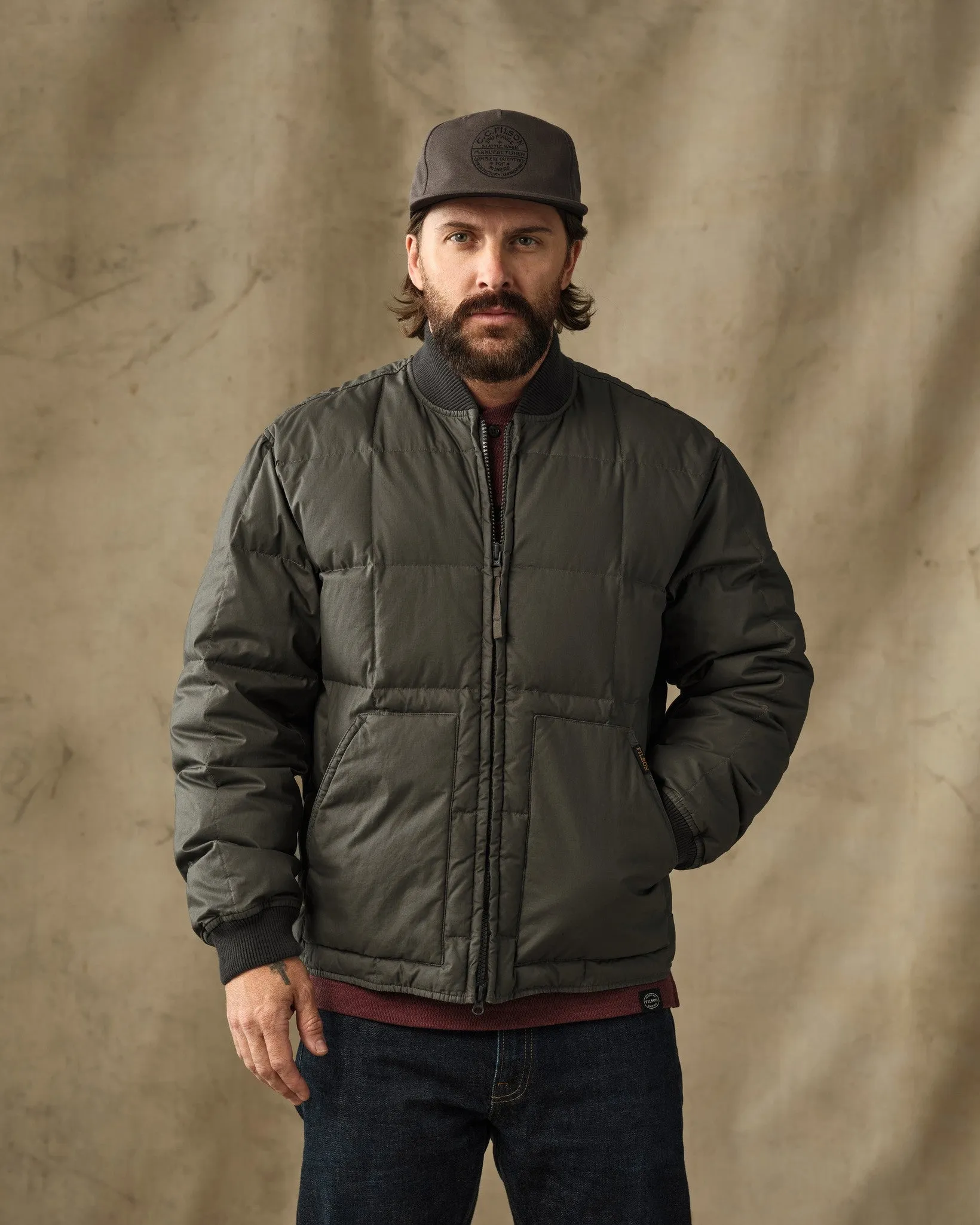Heritage Cotton Down Jacket - Beluga sold by Filson