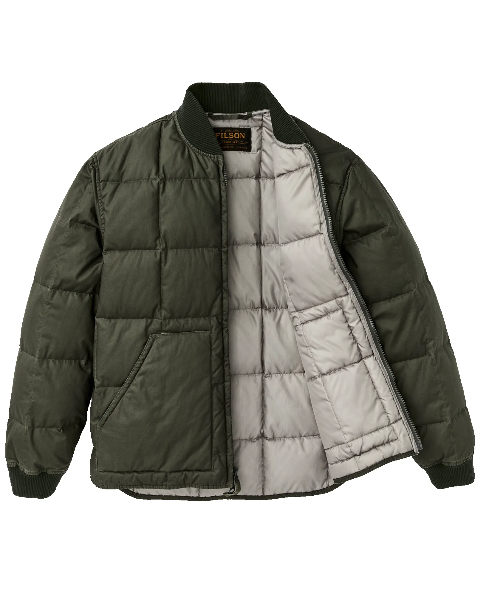 Heritage Cotton Down Jacket - Beluga sold by Filson product image thumbnail 5