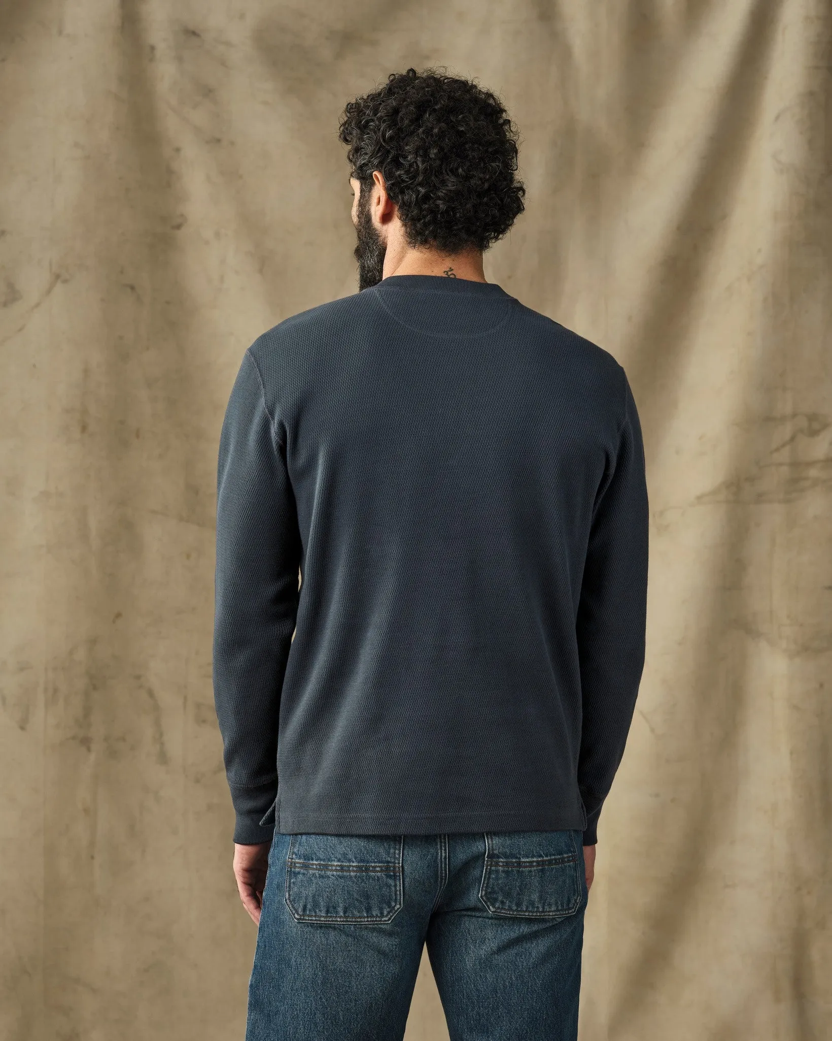 Waffle Knit Henley - Blue Mussel sold by Filson product image thumbnail 2