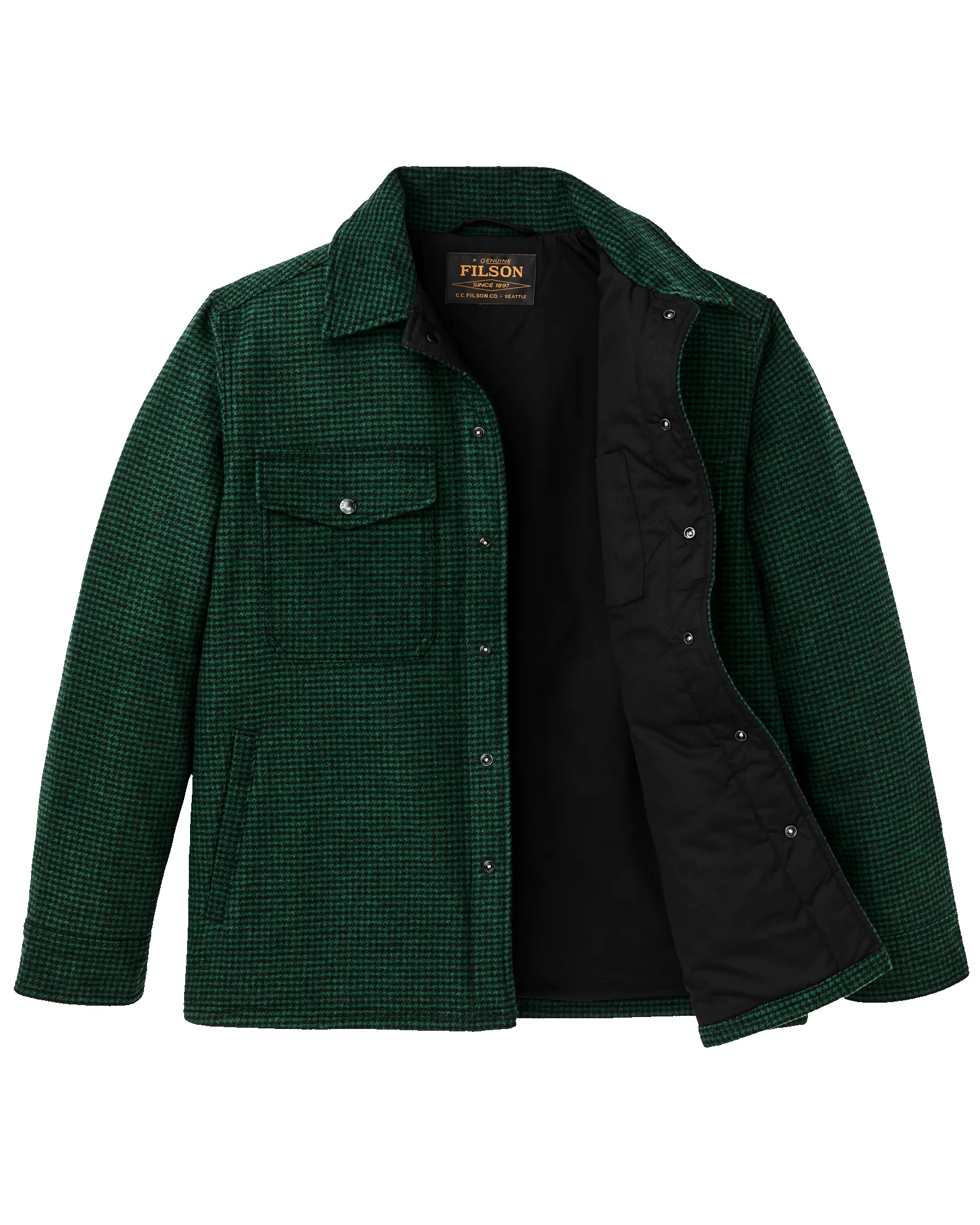 Spokane Insulated Jac-Shirt - Green / Black Plaid sold by Filson product image thumbnail 5
