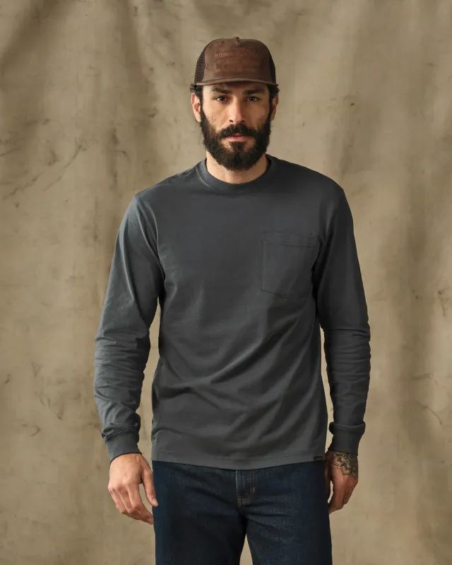 Long Sleeve Outfitter Pocket T-Shirt - Dark Slate made by Filson
