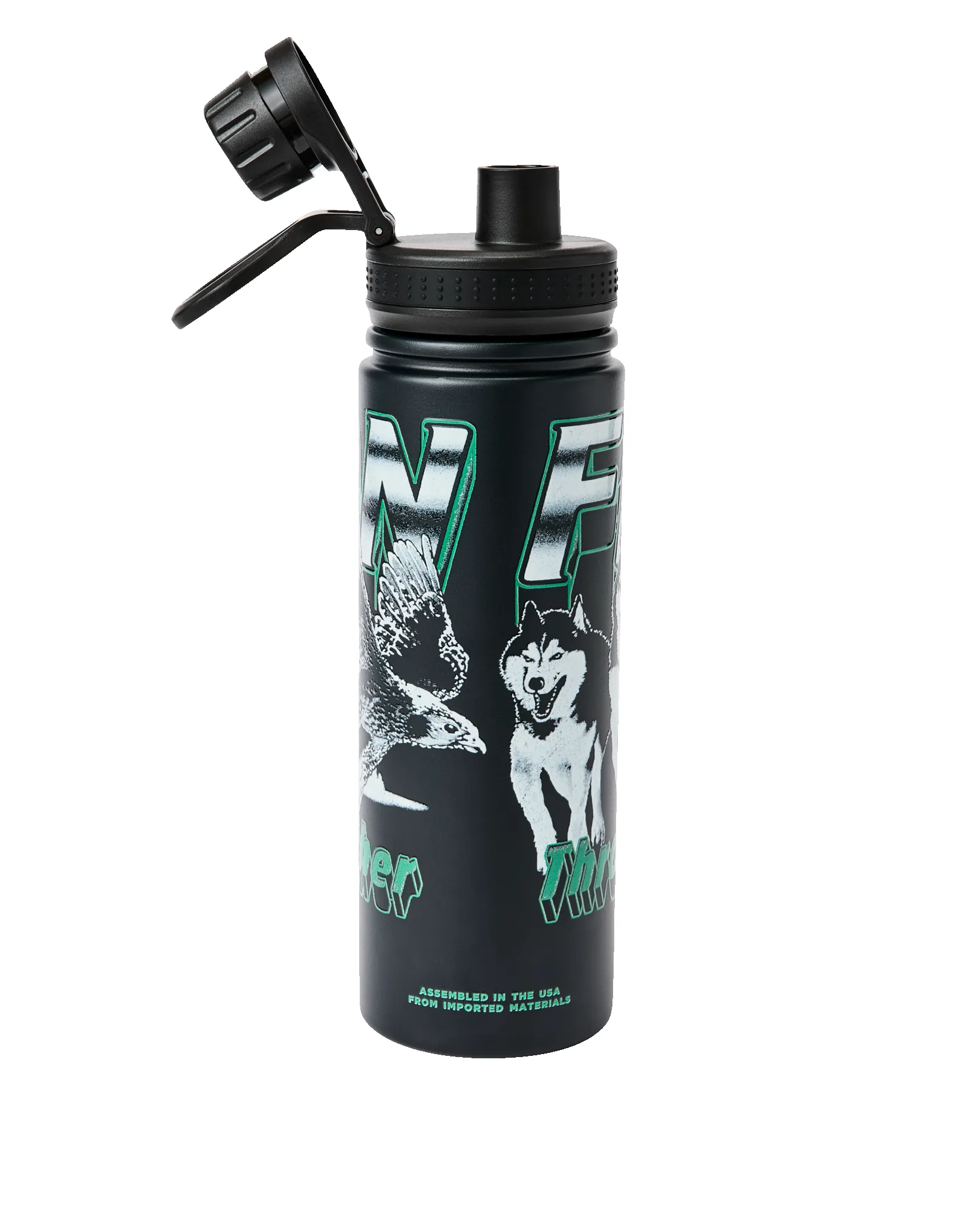Huskies Graphic Insulated Water Bottle - Black sold by Filson product image thumbnail 2