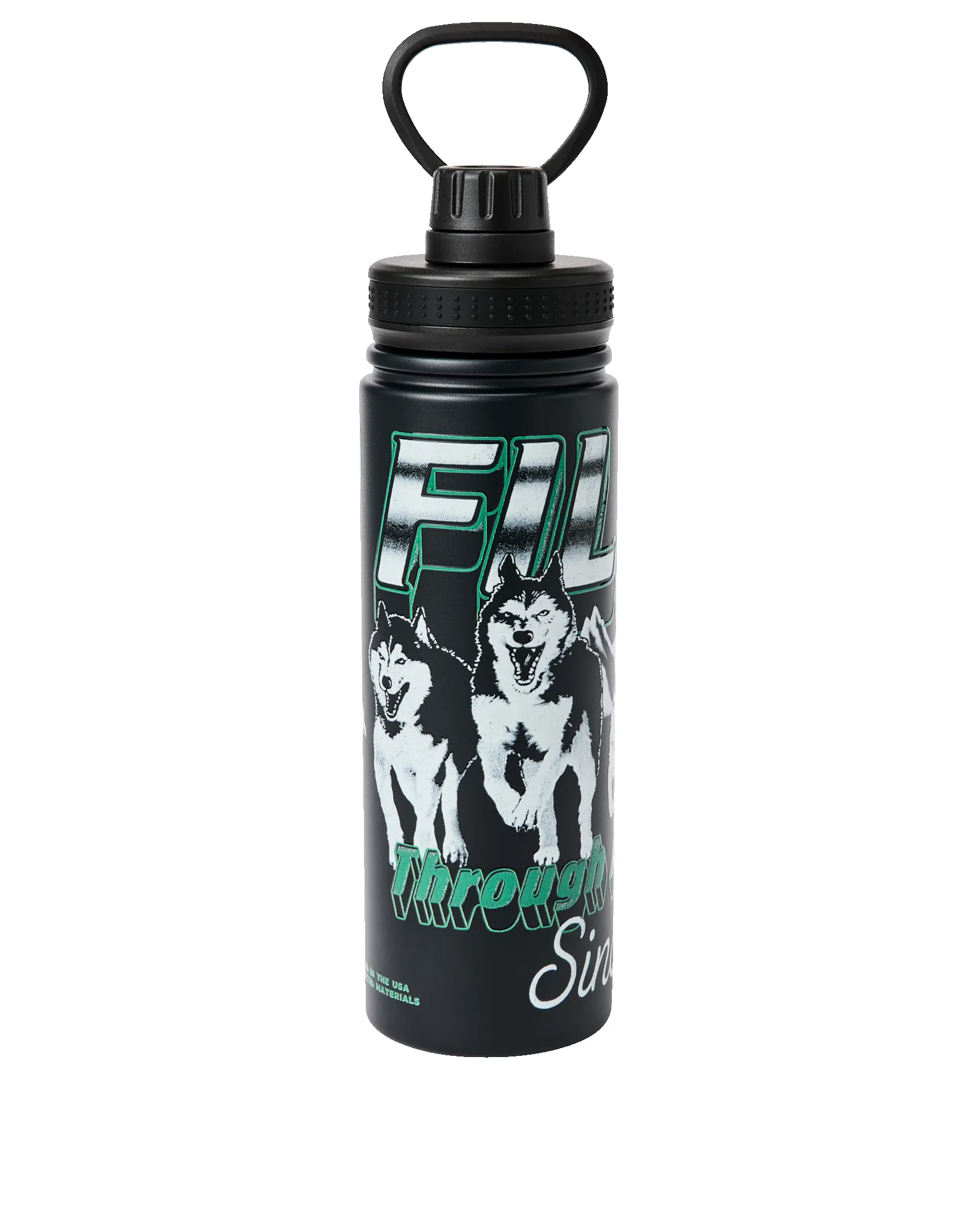 Huskies Graphic Insulated Water Bottle - Black sold by Filson product image thumbnail 3