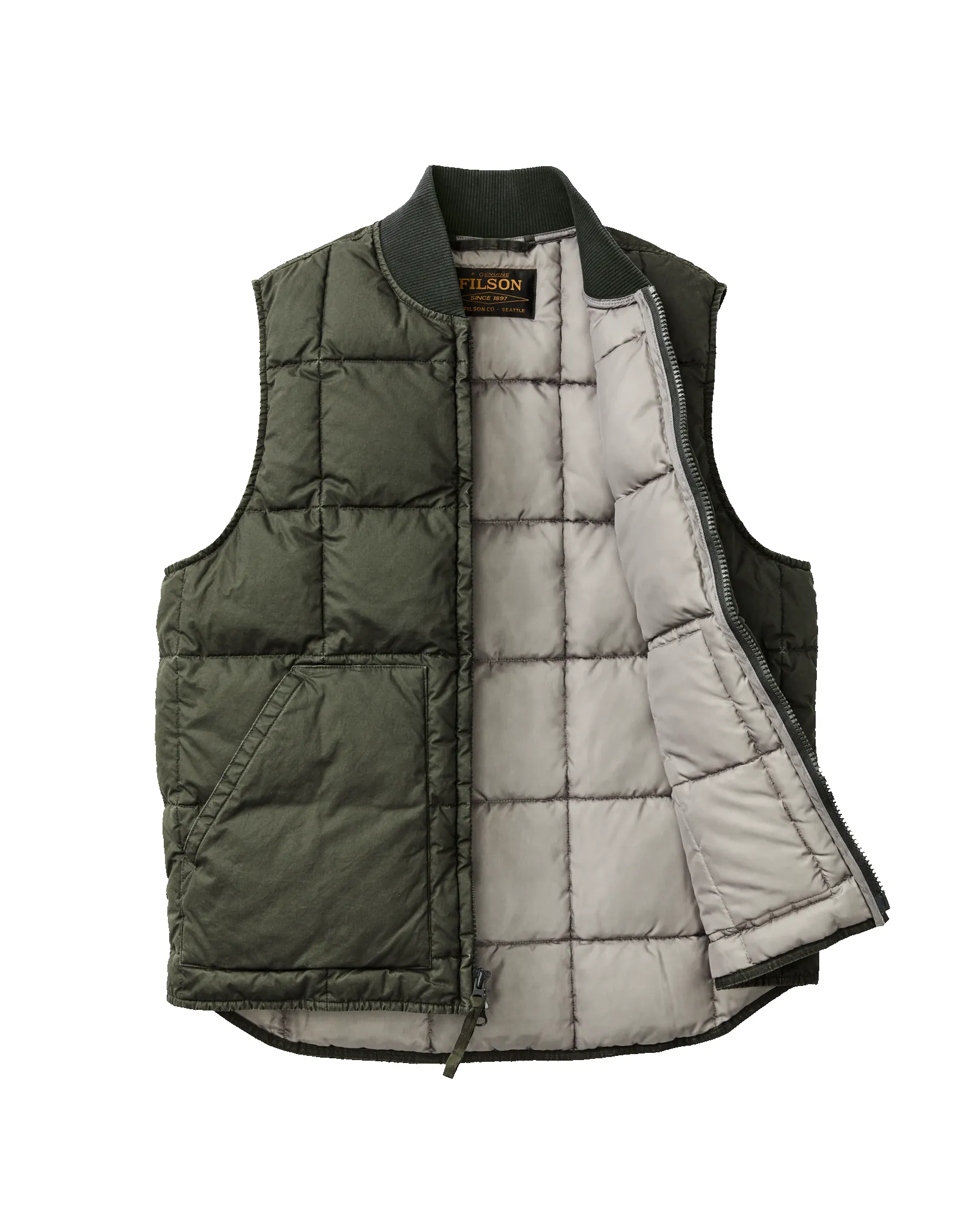 Heritage Cotton Down Vest - Beluga sold by Filson product image thumbnail 5