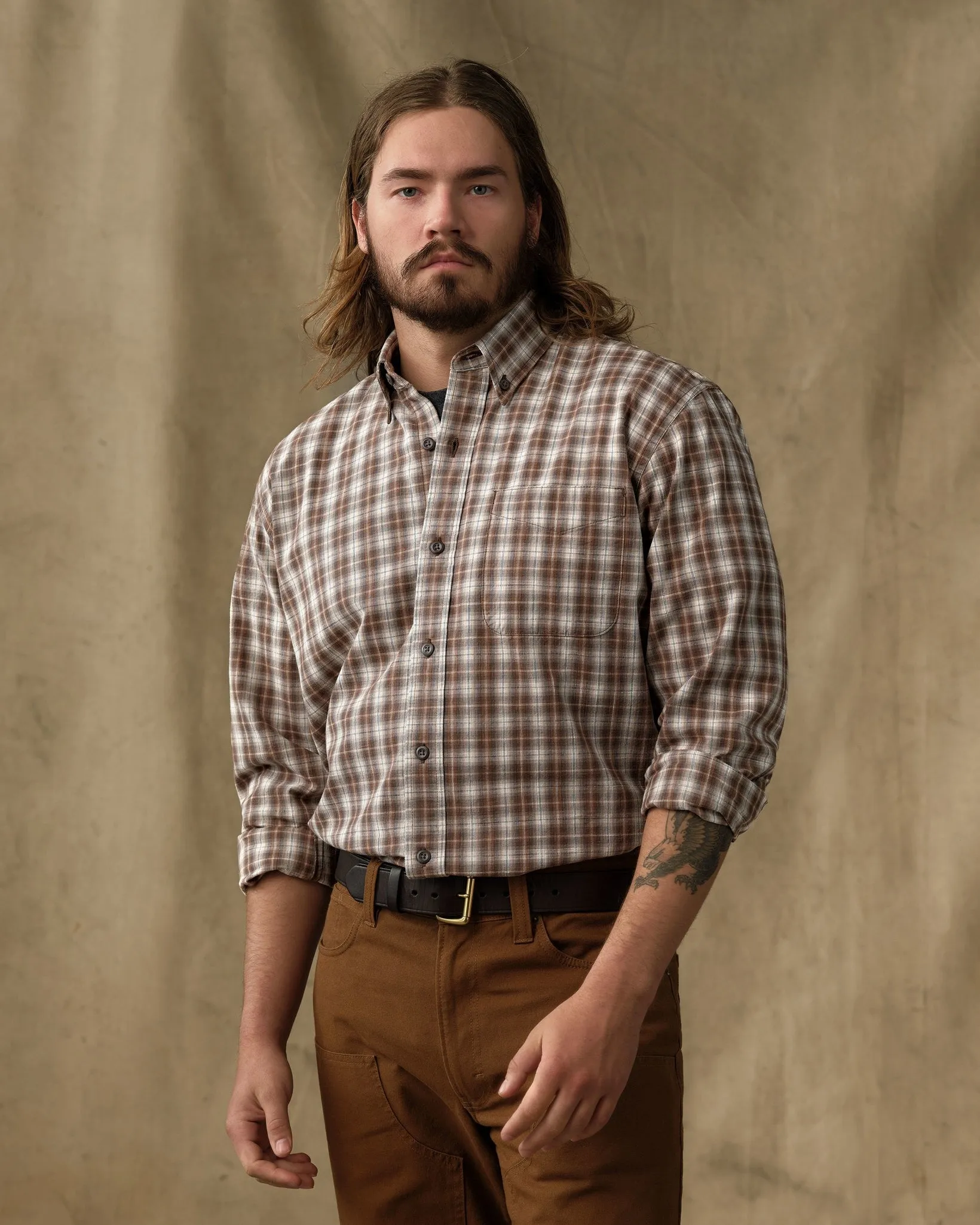 Chambray Button-Down Shirt - Cascade Plaid sold by Filson product image thumbnail 3
