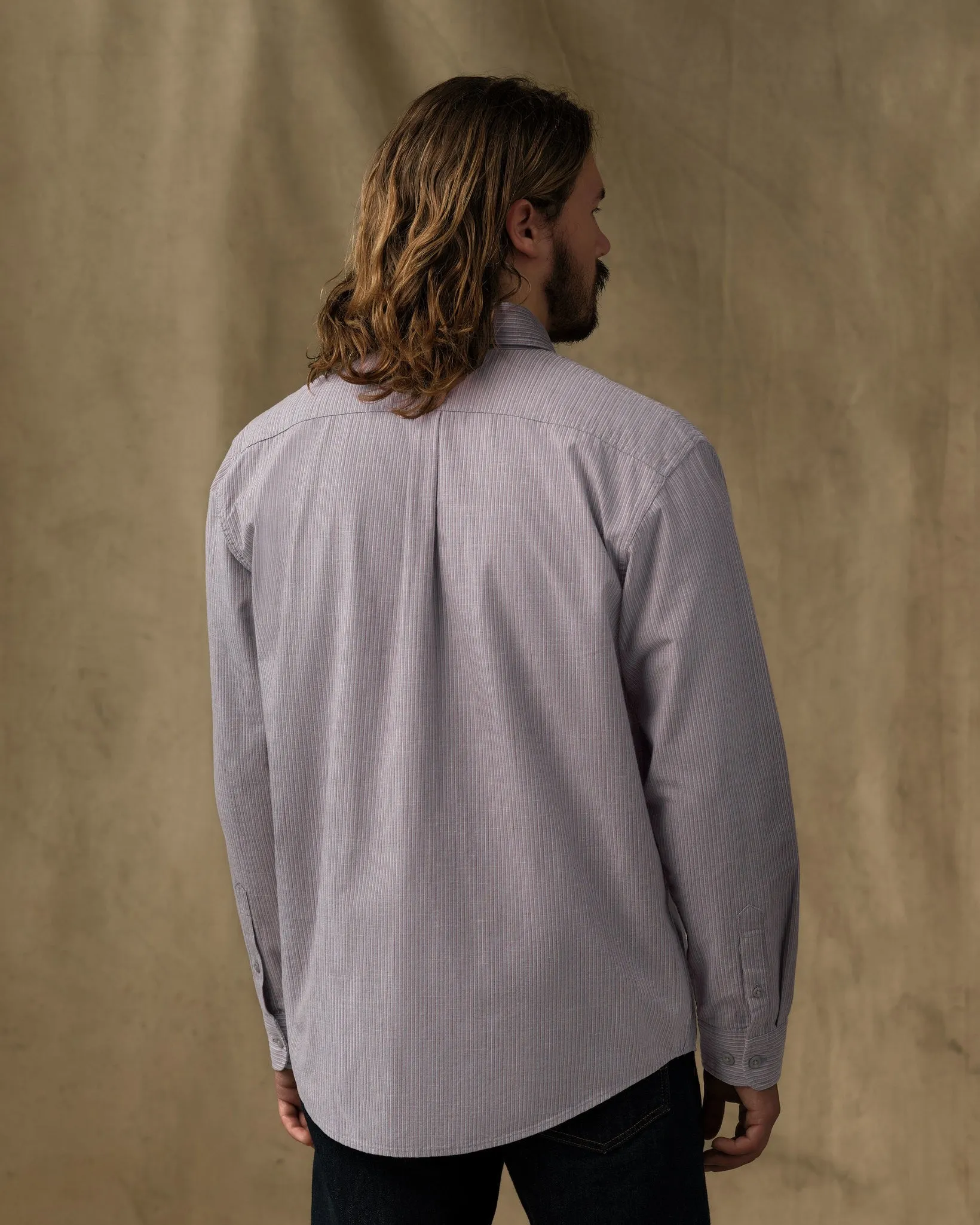 Chambray Button-Down Shirt - Vintage Gray Stripe sold by Filson product image thumbnail 2