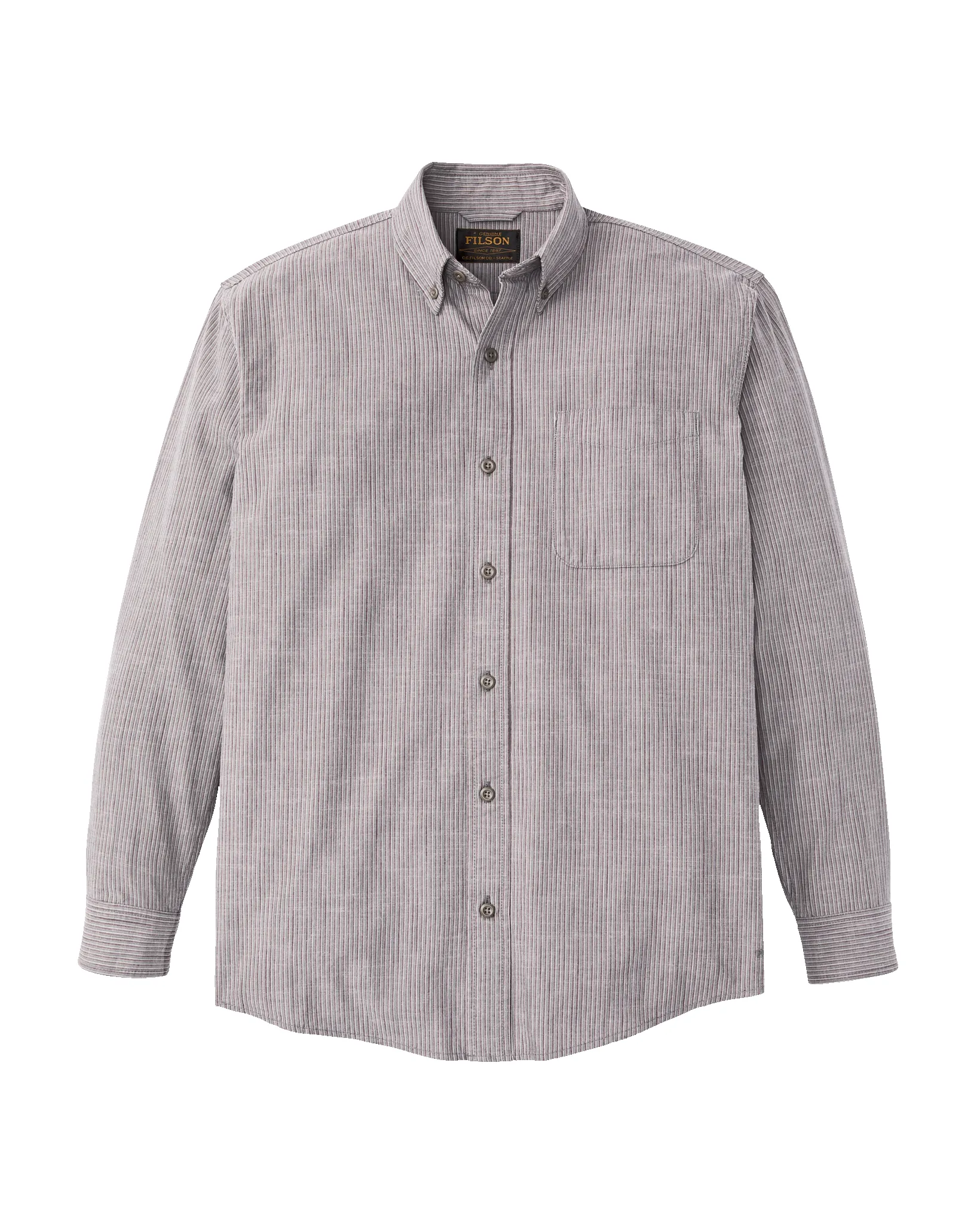Chambray Button-Down Shirt - Vintage Gray Stripe sold by Filson product image thumbnail 3