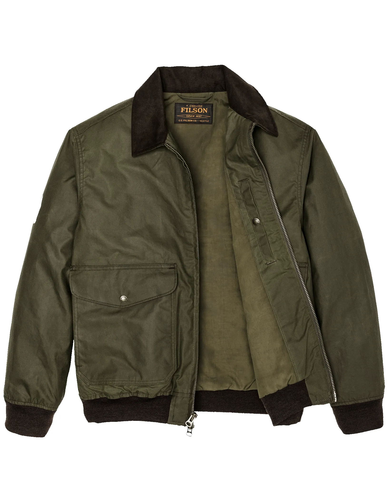 Cover Cloth Bomber Jacket - Marsh Olive sold by Filson product image thumbnail 5