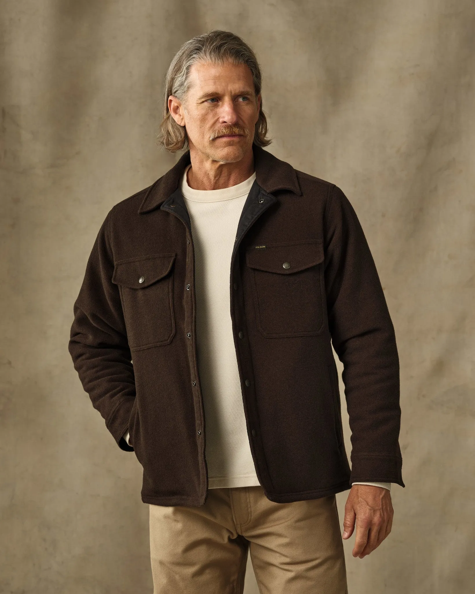 Spokane Insulated Jac-Shirt - Beaver Brown sold by Filson