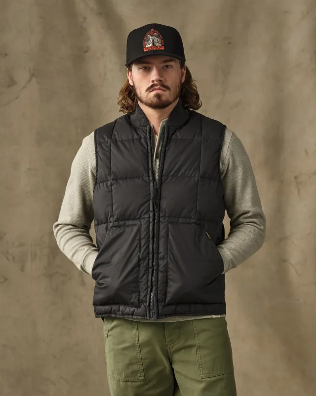 Heritage Cotton Down Vest - Black made by Filson