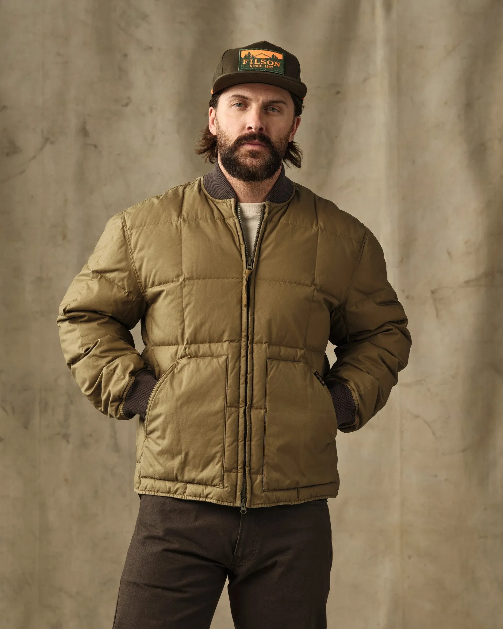 Heritage Cotton Down Jacket - Light Brown sold by Filson