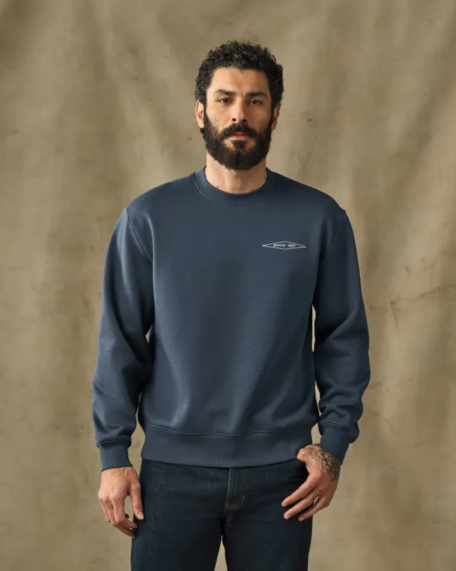 Diamond Graphic Crewneck Sweatshirt - Ink Blue made by Filson