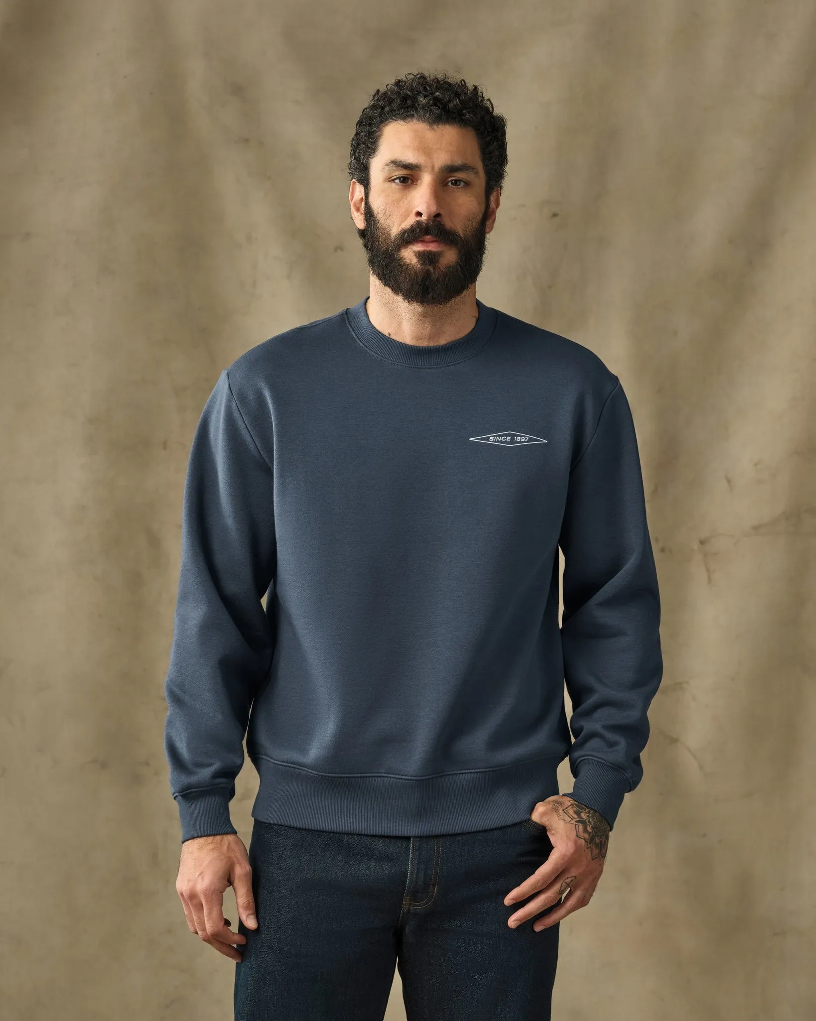 Diamond Graphic Crewneck Sweatshirt - Ink Blue sold by Filson