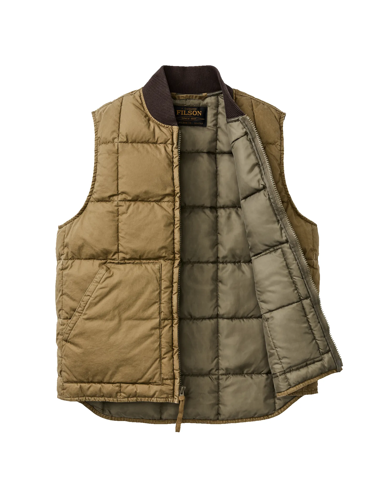 Heritage Cotton Down Vest - Light Brown sold by Filson product image thumbnail 5