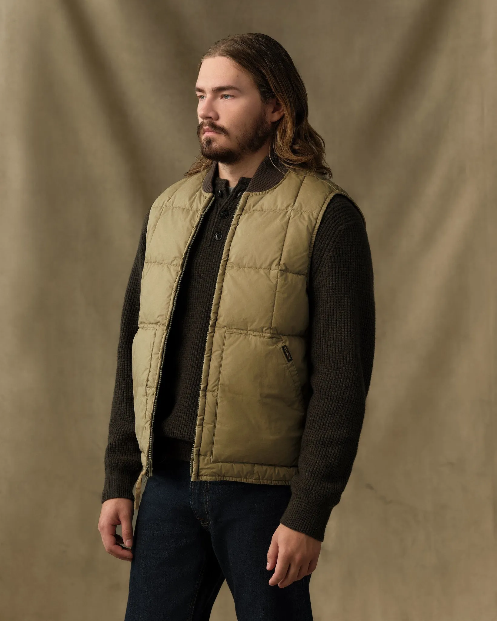 Heritage Cotton Down Vest - Light Brown sold by Filson product image thumbnail 3