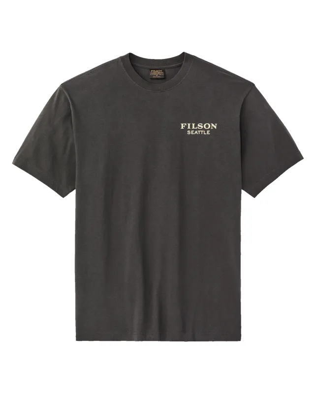 Seattle Graphic T-Shirt - Faded Black made by Filson