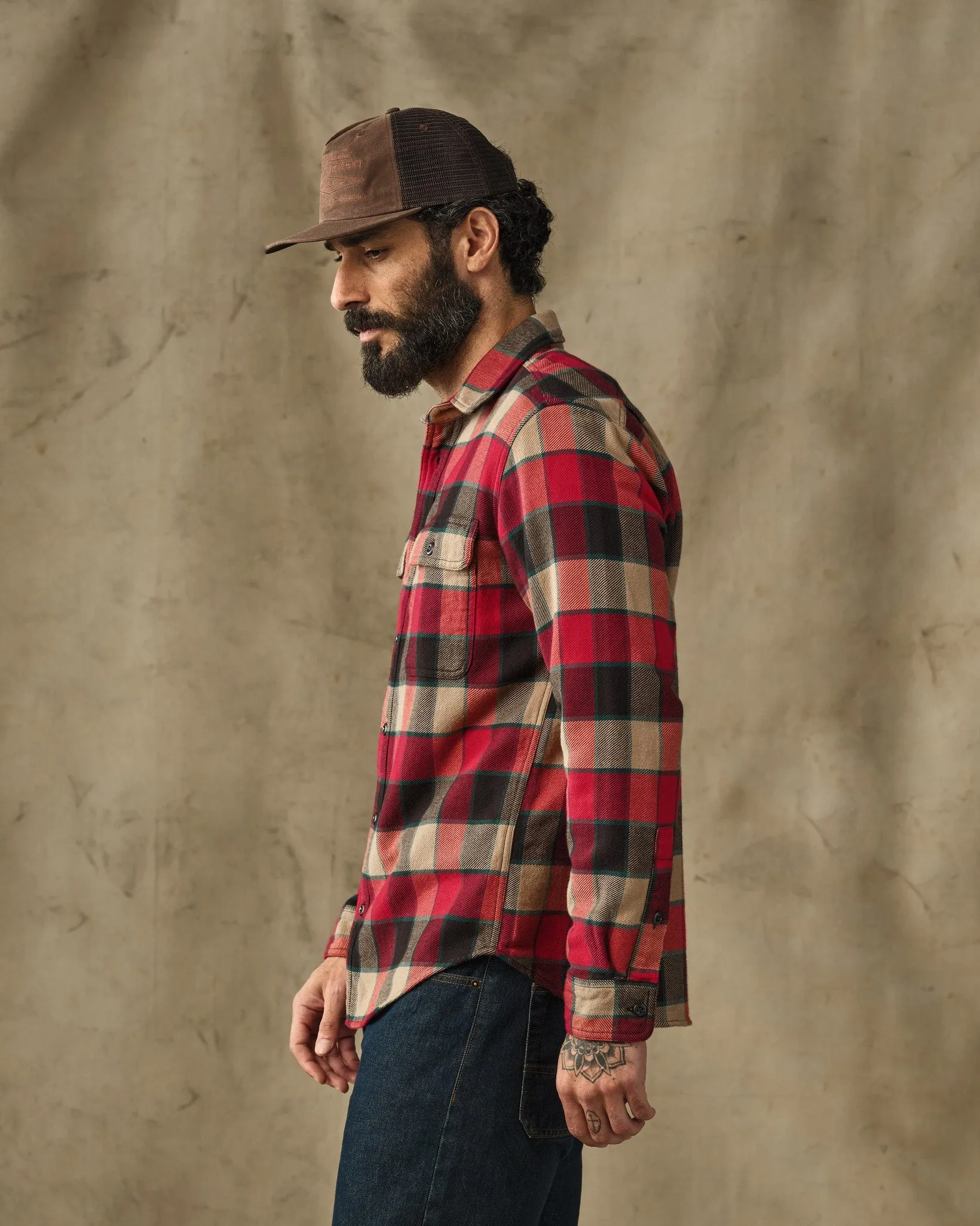Vintage Flannel Work Shirt - Red / Cream Plaid sold by Filson product image thumbnail 3