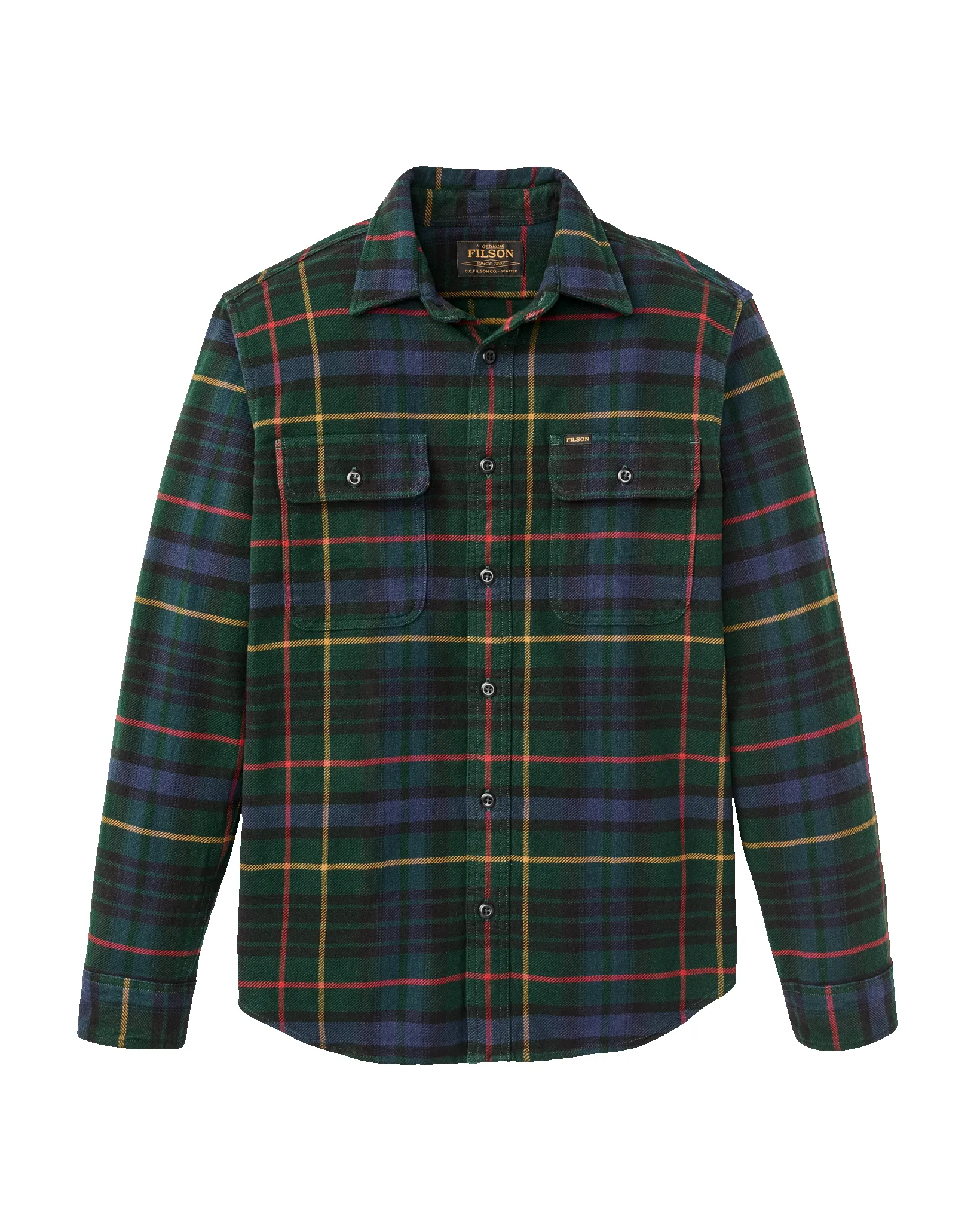 Vintage Flannel Work Shirt - Green / Navy Plaid sold by Filson product image thumbnail 4