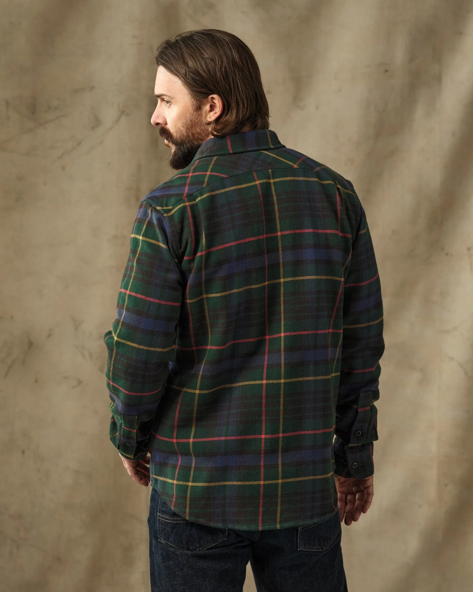 Vintage Flannel Work Shirt - Green / Navy Plaid sold by Filson product image thumbnail 2