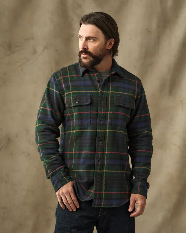 Vintage Flannel Work Shirt - Green / Navy Plaid made by Filson