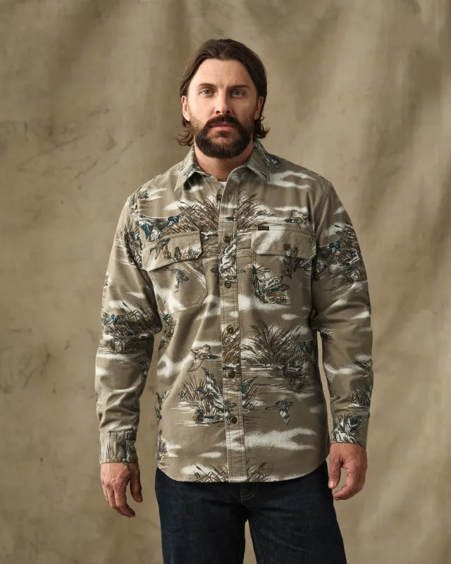 Field Flannel Shirt - Marsh Olive Print made by Filson