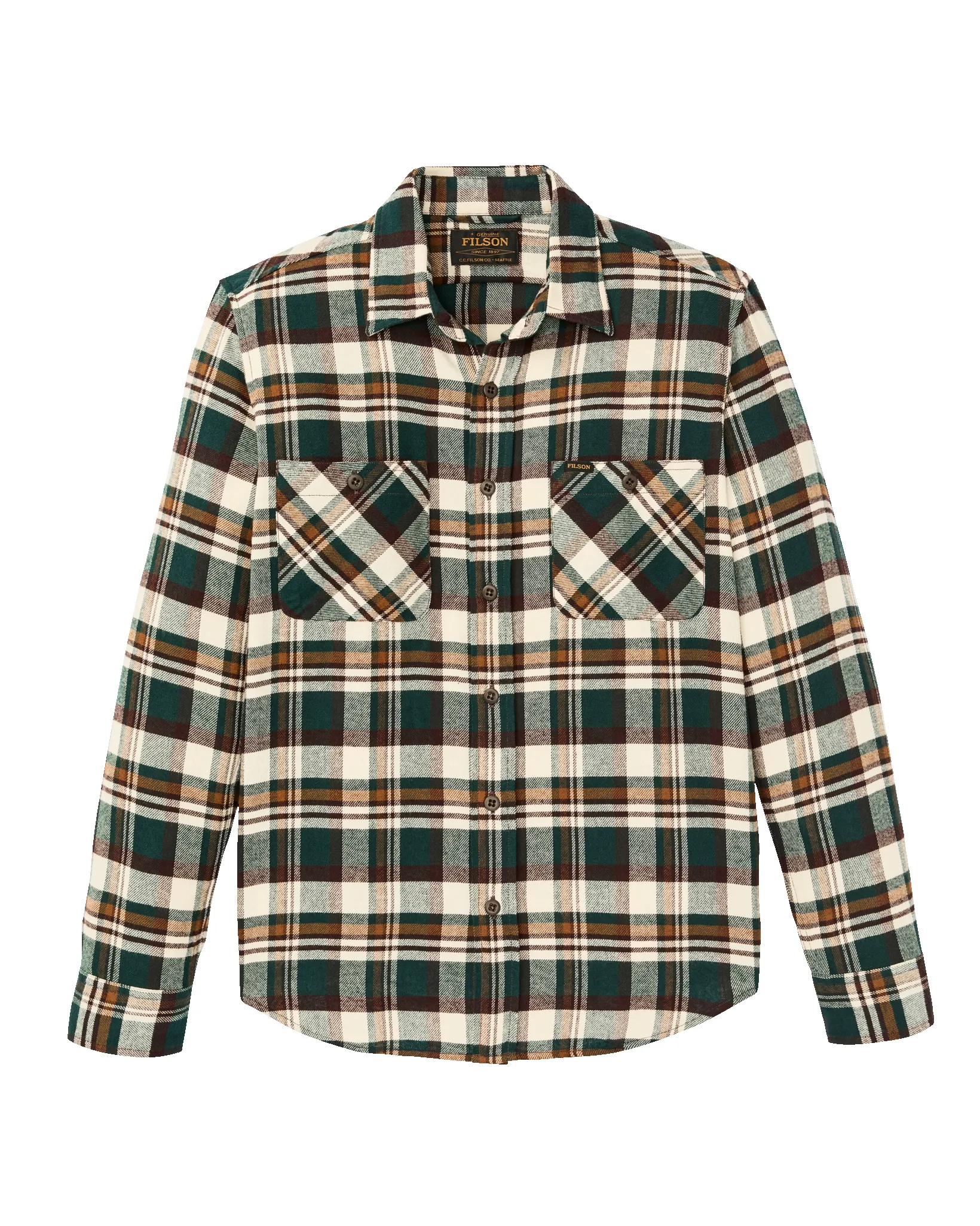 Rangeland Flannel Shirt - Green / Bronze Plaid sold by Filson product image thumbnail 4