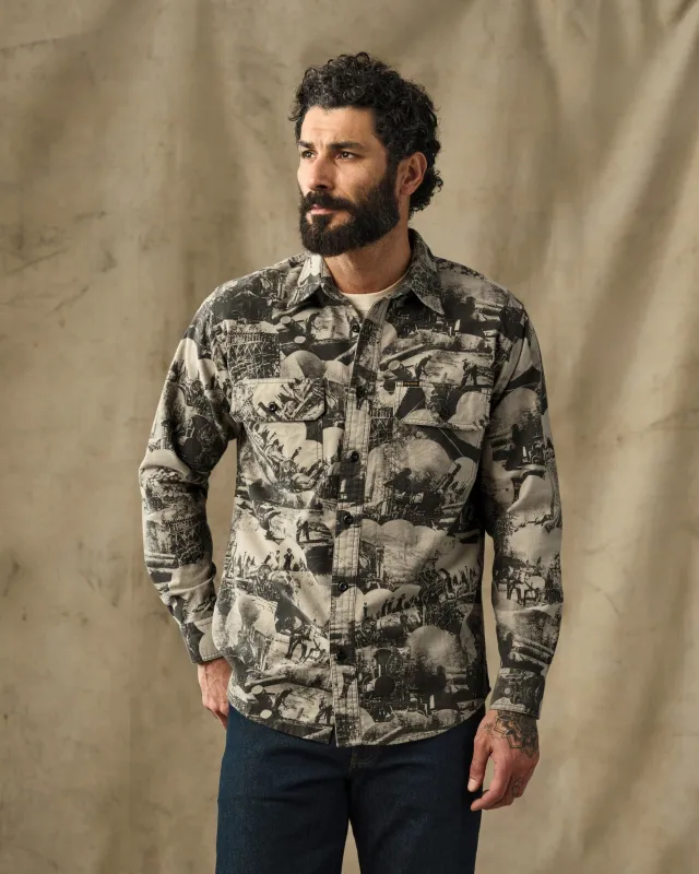 Field Flannel Shirt - Vintage Khaki Print made by Filson