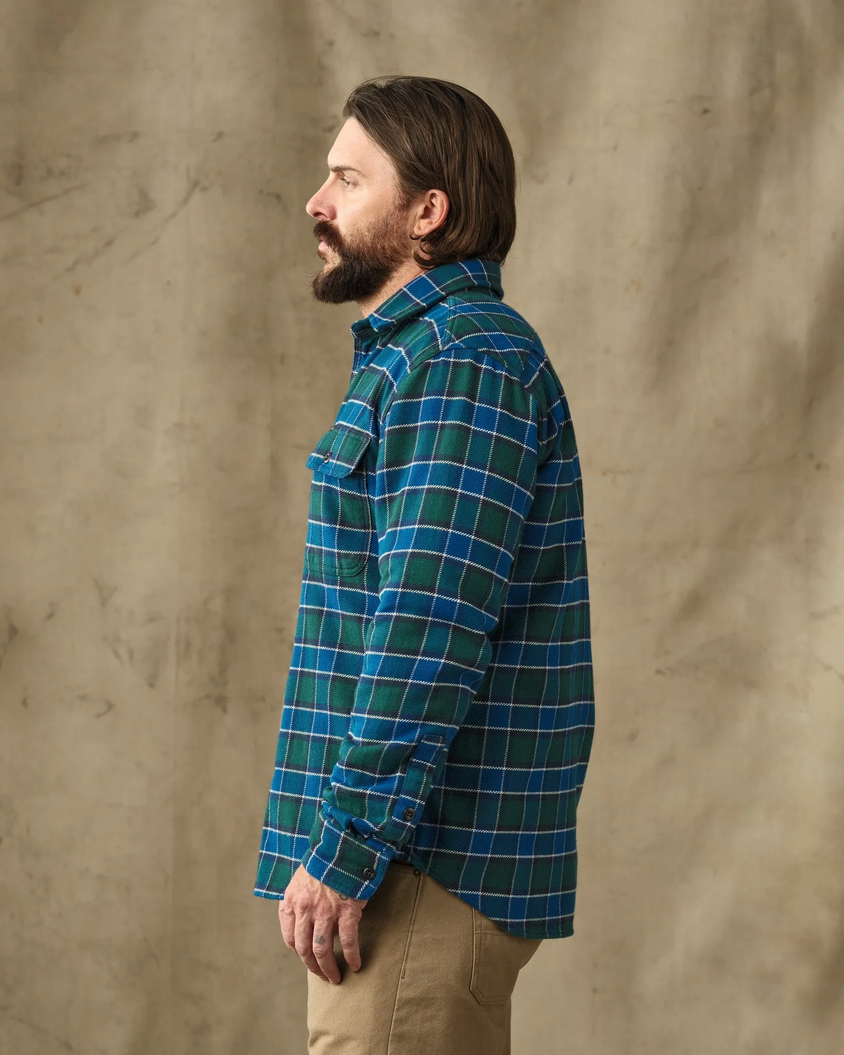 Vintage Flannel Work Shirt - Blue / Green Plaid sold by Filson product image thumbnail 3