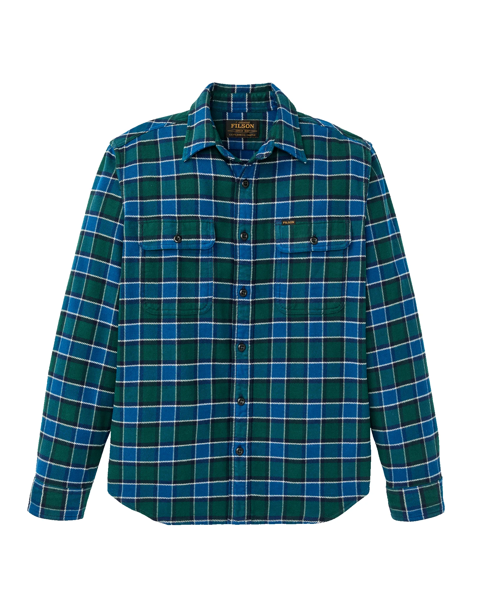 Vintage Flannel Work Shirt - Blue / Green Plaid sold by Filson product image thumbnail 4