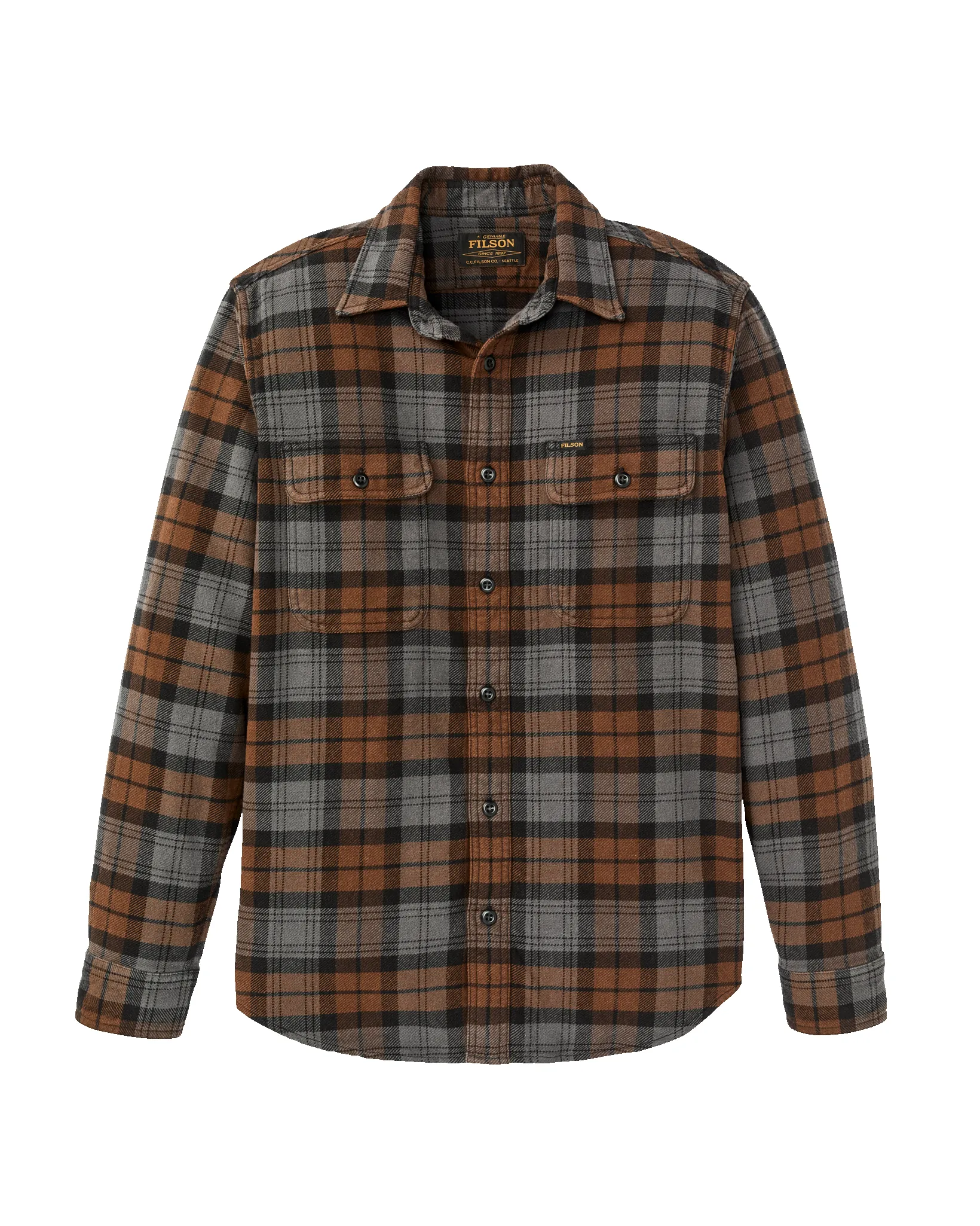 Vintage Flannel Work Shirt - Brown / Charcoal Plaid sold by Filson product image thumbnail 3