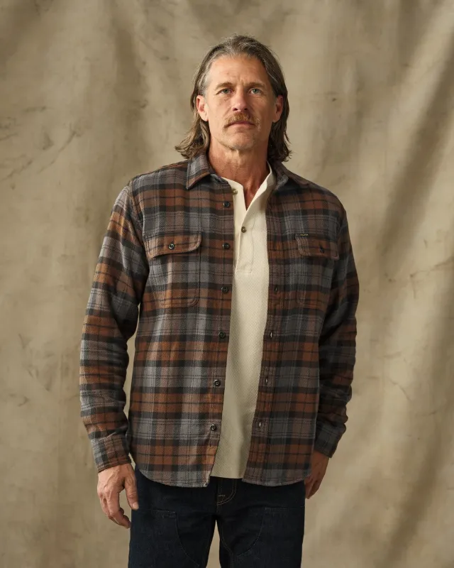 Vintage Flannel Work Shirt - Brown / Charcoal Plaid made by Filson