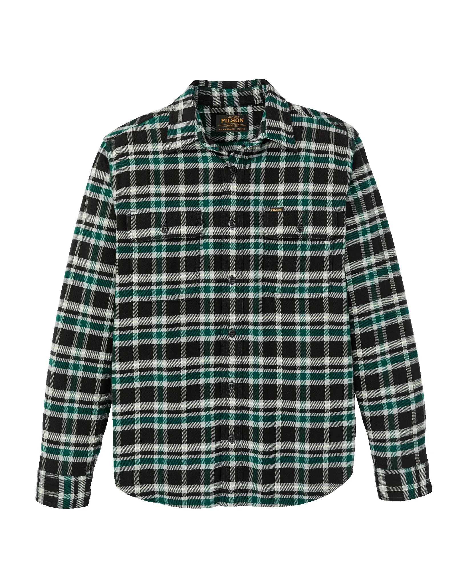 Vintage Flannel Work Shirt - Black / Green Plaid sold by Filson product image thumbnail 4
