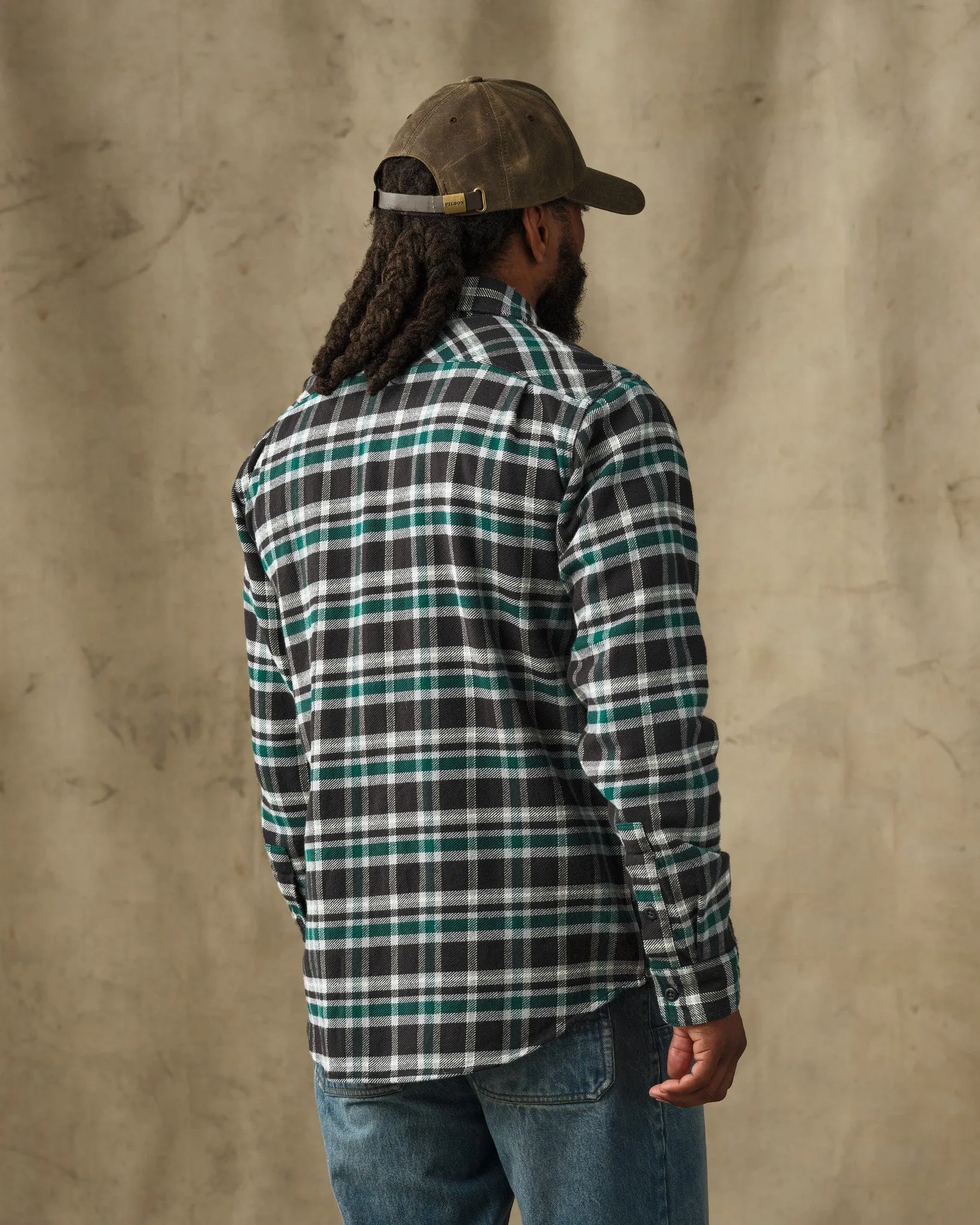 Vintage Flannel Work Shirt - Black / Green Plaid sold by Filson product image thumbnail 2