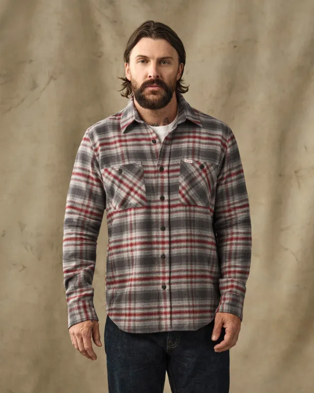 Rangeland Flannel Shirt - Red / Gray Plaid made by Filson