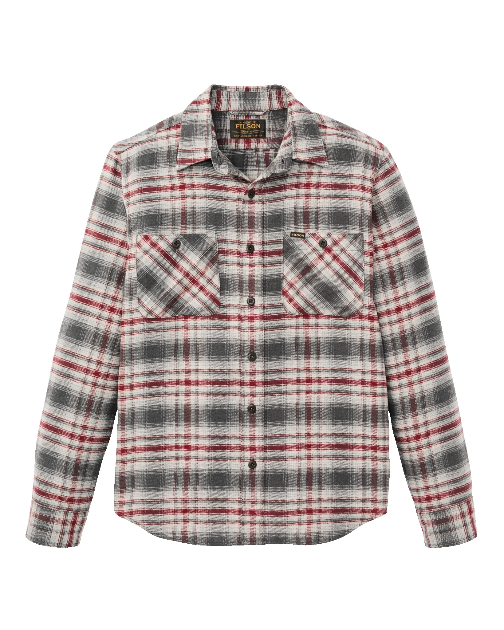Rangeland Flannel Shirt - Red / Gray Plaid sold by Filson product image thumbnail 4
