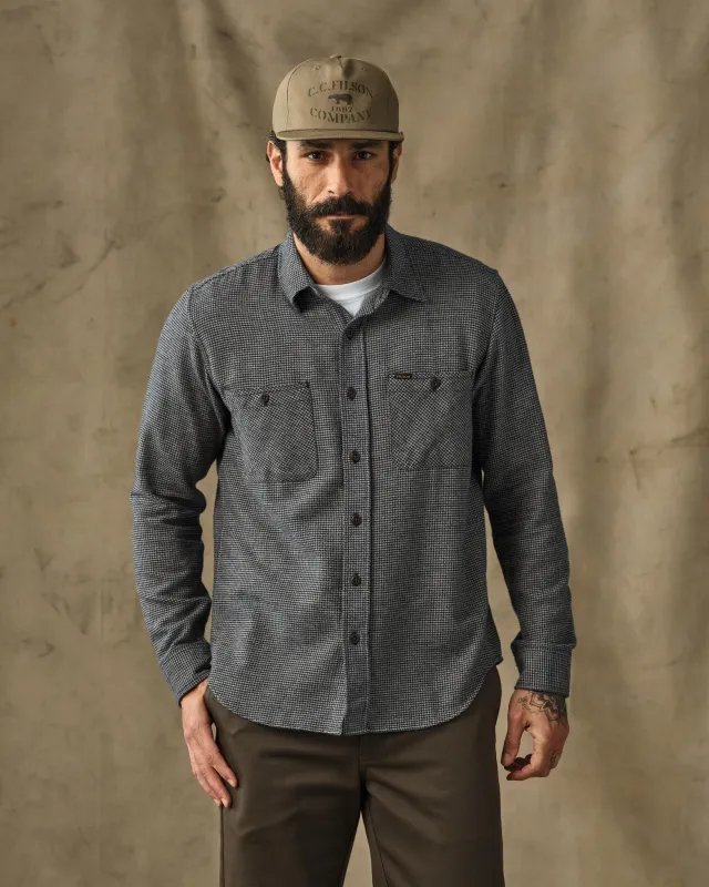 Rangeland Flannel Shirt - Navy / Tan Plaid made by Filson