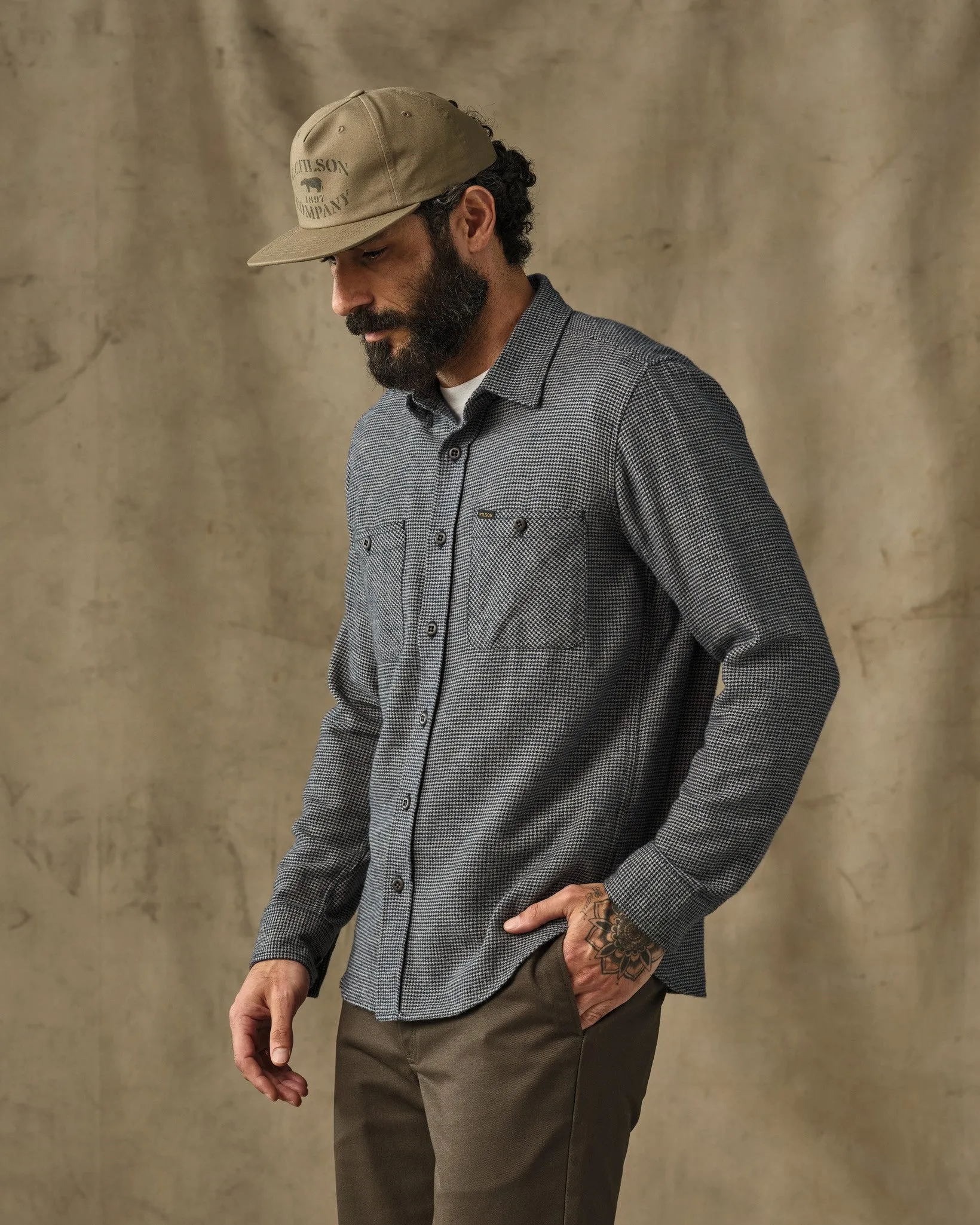 Rangeland Flannel Shirt - Navy / Tan Plaid sold by Filson product image thumbnail 3