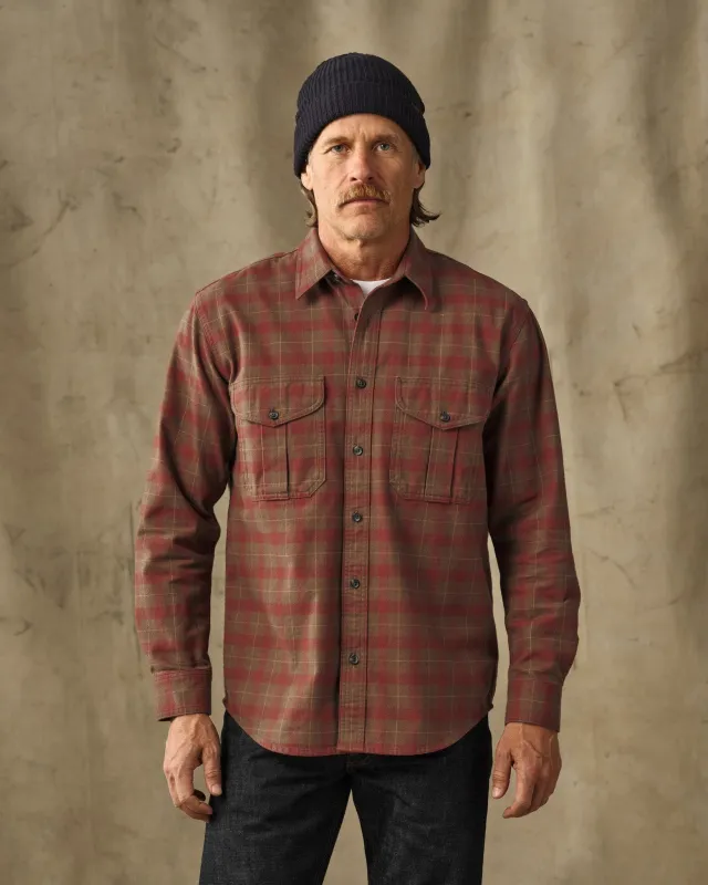 Alaskan Guide Shirt - Brown / Mahogany Plaid made by Filson