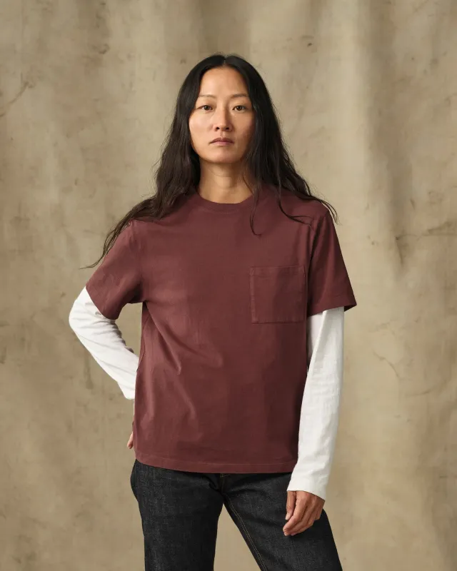 Women's Short Sleeve Pocket Tee - Loam Brown made by Filson