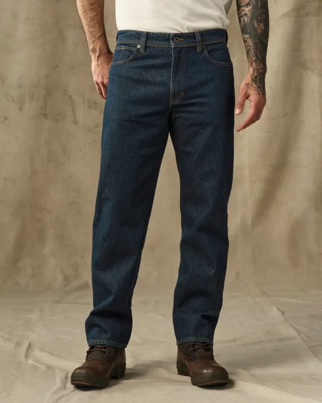 14-oz. Straight-Leg Jeans - Rinsed Vintage Indigo made by Filson