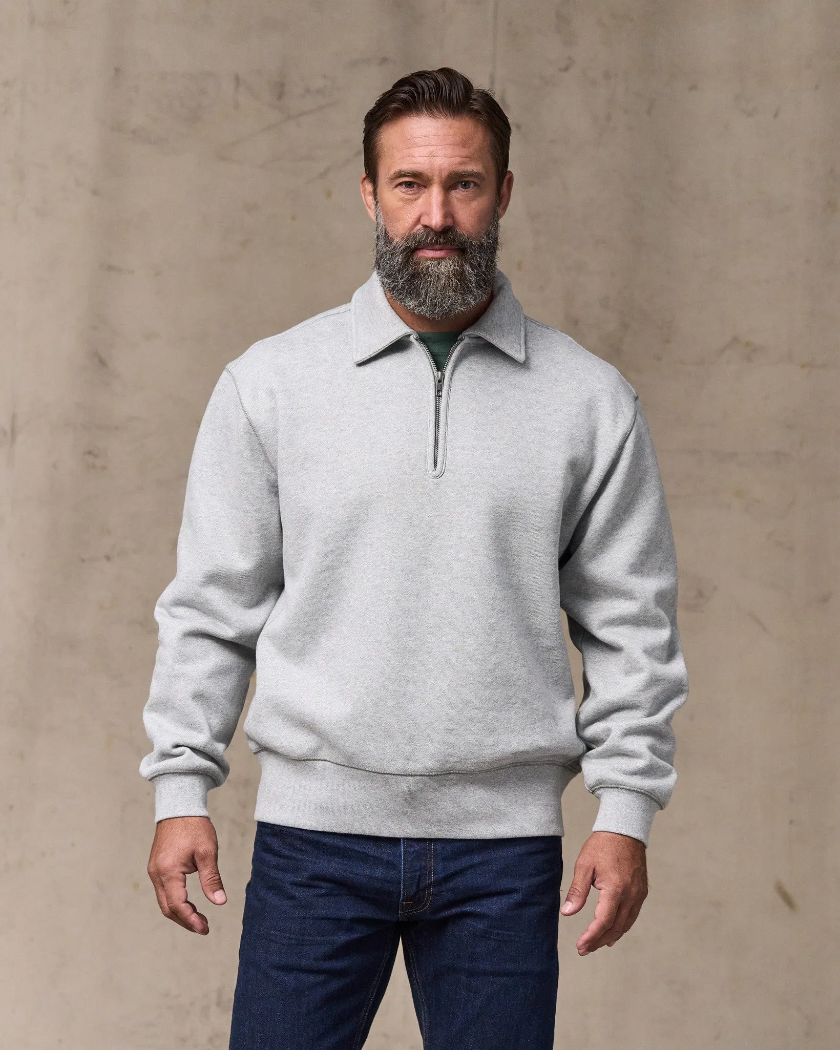 14-oz. Heritage Fleece Quarter Zip - Gray Heather sold by Filson product image thumbnail 2