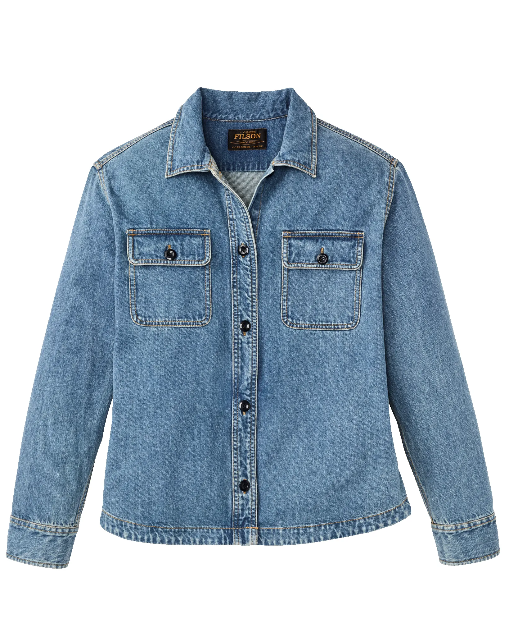 Women's Embroidered Denim Shirt - Vintage Indigo sold by Filson product image thumbnail 5